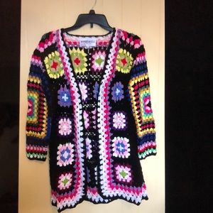 Crochet sweater patchwork